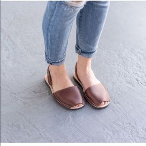 Chocolate Pons Avarcas- Size 5 but fits size 6!